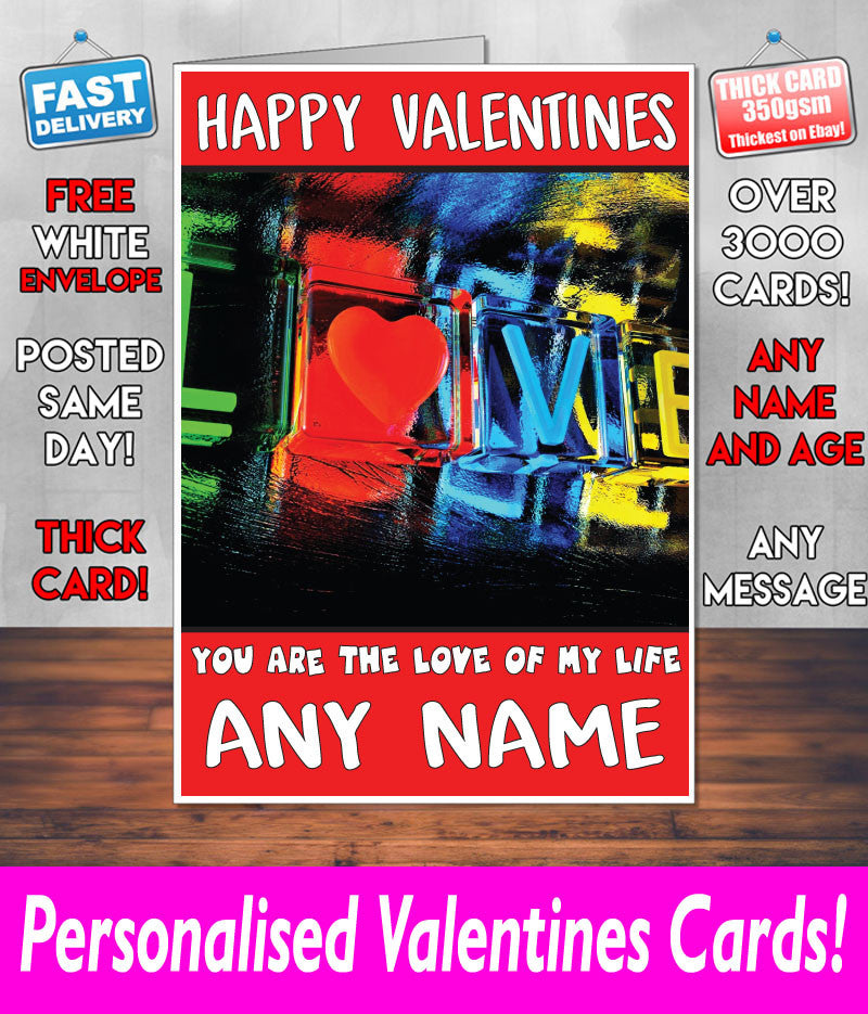 PERSONALISED HIS OR HERS Boyfriend Girlfriend Hubby Wife Lover Style KE186 Valentines Day Card