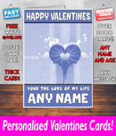 PERSONALISED HIS OR HERS Boyfriend Girlfriend Hubby Wife Lover Style KE18Valentines Day Card