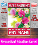 PERSONALISED HIS OR HERS Boyfriend Girlfriend Hubby Wife Lover Style KE197 Valentines Day Card