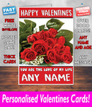 PERSONALISED HIS OR HERS Boyfriend Girlfriend Hubby Wife Lover Style KE198 Valentines Day Card