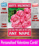 PERSONALISED HIS OR HERS Boyfriend Girlfriend Hubby Wife Lover Style KE199 Valentines Day Card