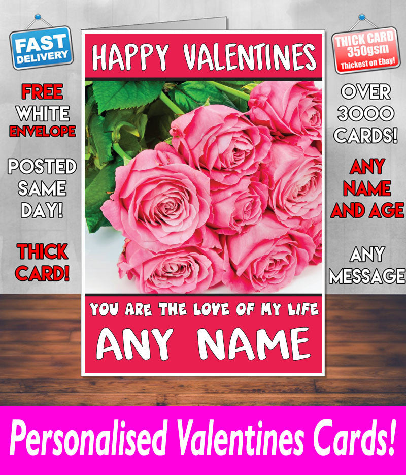 PERSONALISED HIS OR HERS Boyfriend Girlfriend Hubby Wife Lover Style KE199 Valentines Day Card