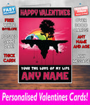 PERSONALISED HIS OR HERS Boyfriend Girlfriend Hubby Wife Lover Style KE1 Valentines Day Card