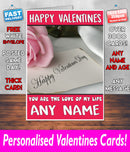 PERSONALISED HIS OR HERS Boyfriend Girlfriend Hubby Wife Lover Style KE200 Valentines Day Card