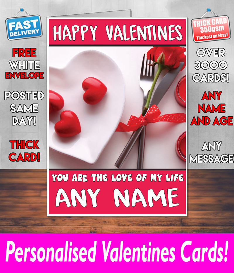 PERSONALISED HIS OR HERS Boyfriend Girlfriend Hubby Wife Lover Style KE201 Valentines Day Card