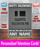 PERSONALISED HIS OR HERS Boyfriend Girlfriend Hubby Wife Lover Style KE202 Valentines Day Card