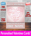 PERSONALISED HIS OR HERS Boyfriend Girlfriend Hubby Wife Lover Style KE203 Valentines Day Card