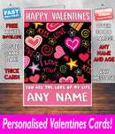 PERSONALISED HIS OR HERS Boyfriend Girlfriend Hubby Wife Lover Style KE205 Valentines Day Card