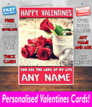 PERSONALISED HIS OR HERS Boyfriend Girlfriend Hubby Wife Lover Style KE208 Valentines Day Card
