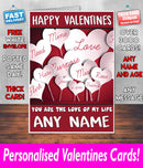 PERSONALISED HIS OR HERS Boyfriend Girlfriend Hubby Wife Lover Style KE209 Valentines Day Card