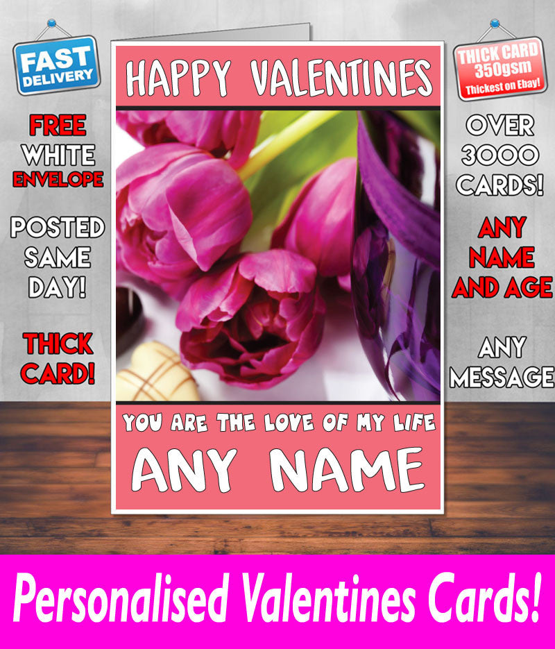 PERSONALISED HIS OR HERS Boyfriend Girlfriend Hubby Wife Lover Style KE214 Valentines Day Card
