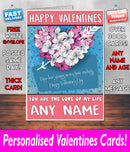 PERSONALISED HIS OR HERS Boyfriend Girlfriend Hubby Wife Lover Style KE215 Valentines Day Card