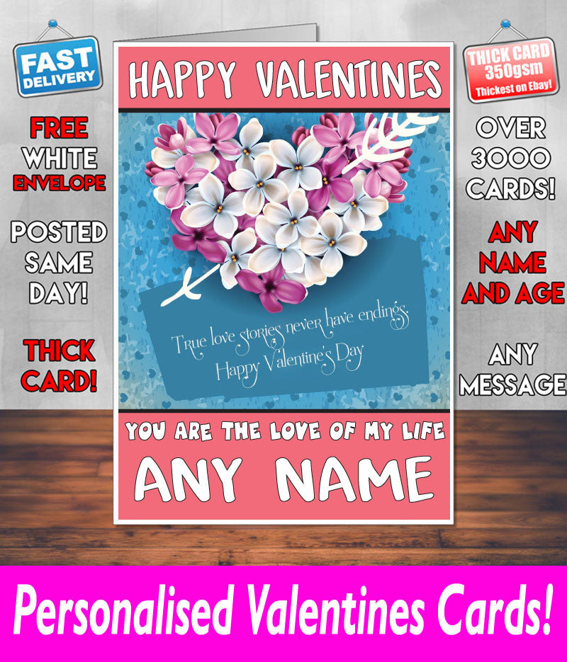 PERSONALISED HIS OR HERS Boyfriend Girlfriend Hubby Wife Lover Style KE215 Valentines Day Card