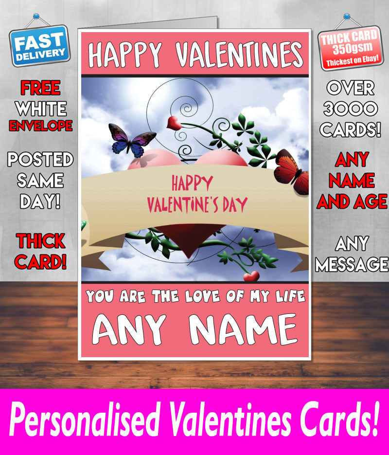 PERSONALISED HIS OR HERS Boyfriend Girlfriend Hubby Wife Lover Style KE218 Valentines Day Card
