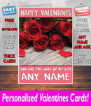 PERSONALISED HIS OR HERS Boyfriend Girlfriend Hubby Wife Lover Style KE219 Valentines Day Card