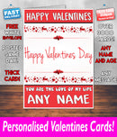 PERSONALISED HIS OR HERS Boyfriend Girlfriend Hubby Wife Lover Style KE220 Valentines Day Card