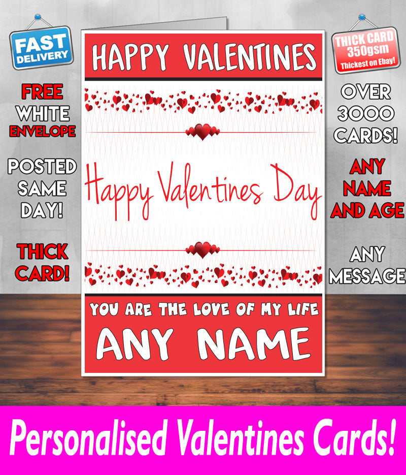 PERSONALISED HIS OR HERS Boyfriend Girlfriend Hubby Wife Lover Style KE220 Valentines Day Card