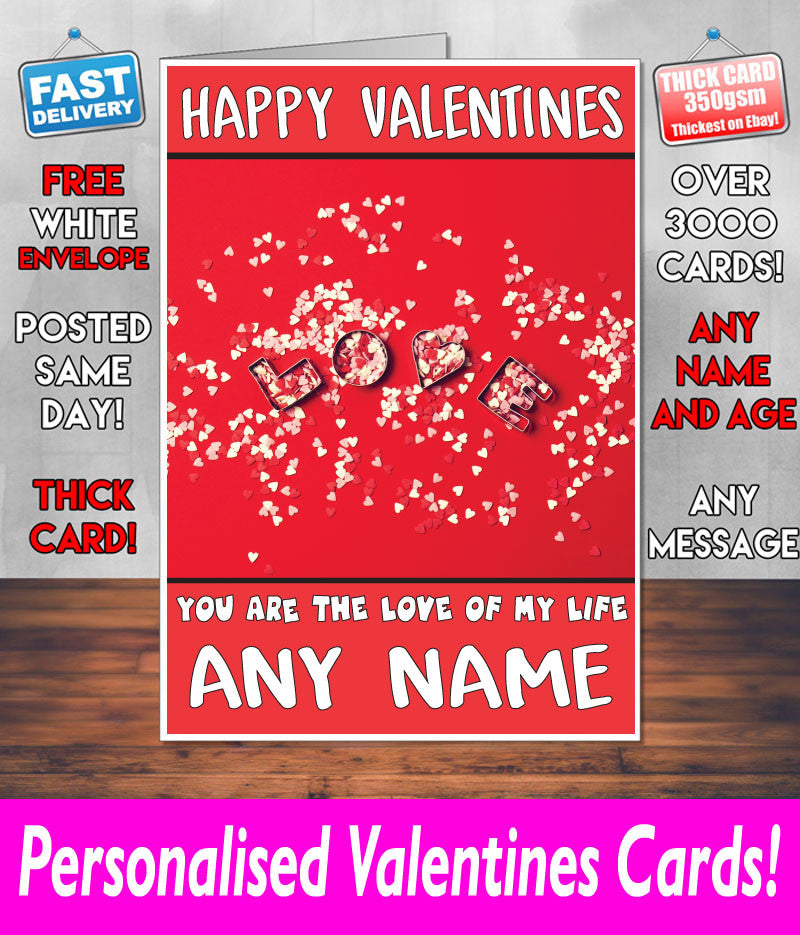PERSONALISED HIS OR HERS Boyfriend Girlfriend Hubby Wife Lover Style KE221 Valentines Day Card