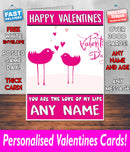 PERSONALISED HIS OR HERS Boyfriend Girlfriend Hubby Wife Lover Style KE224 Valentines Day Card