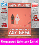 PERSONALISED HIS OR HERS Boyfriend Girlfriend Hubby Wife Lover Style KE226 Valentines Day Card
