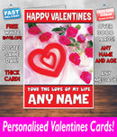 PERSONALISED HIS OR HERS Boyfriend Girlfriend Hubby Wife Lover Style KE22 Valentines Day Card
