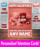 PERSONALISED HIS OR HERS Boyfriend Girlfriend Hubby Wife Lover Style KE26 Valentines Day Card