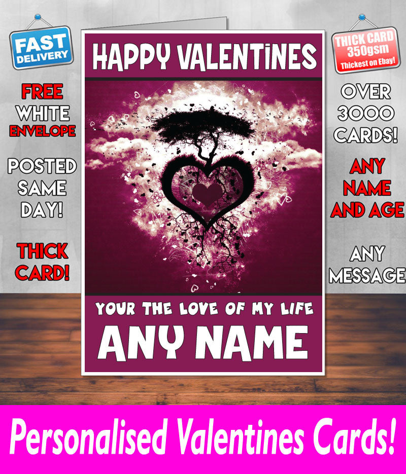 PERSONALISED HIS OR HERS Boyfriend Girlfriend Hubby Wife Lover Style KE37 Valentines Day Card