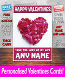 PERSONALISED HIS OR HERS Boyfriend Girlfriend Hubby Wife Lover Style KE39 Valentines Day Card