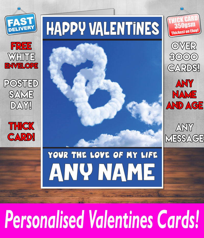 PERSONALISED HIS OR HERS Boyfriend Girlfriend Hubby Wife Lover Style KE41 Valentines Day Card