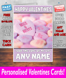 PERSONALISED HIS OR HERS Boyfriend Girlfriend Hubby Wife Lover Style KE43 Valentines Day Card