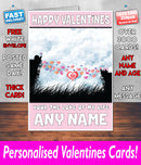 PERSONALISED HIS OR HERS Boyfriend Girlfriend Hubby Wife Lover Style KE54 Valentines Day Card