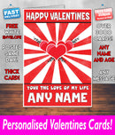 PERSONALISED HIS OR HERS Boyfriend Girlfriend Hubby Wife Lover Style KE58 Valentines Day Card