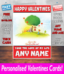 PERSONALISED HIS OR HERS Boyfriend Girlfriend Hubby Wife Lover Style KE59 Valentines Day Card