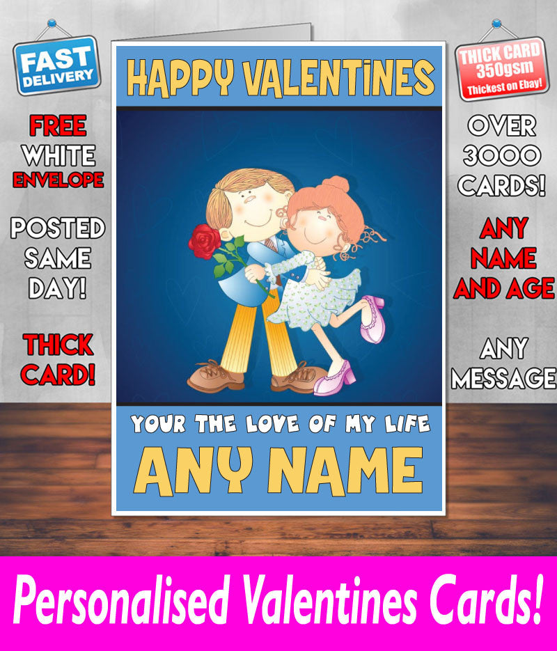 PERSONALISED HIS OR HERS Boyfriend Girlfriend Hubby Wife Lover Style KE64 Valentines Day Card