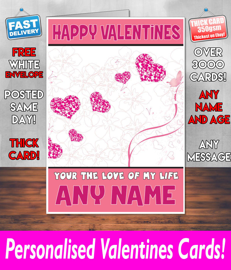 PERSONALISED HIS OR HERS Boyfriend Girlfriend Hubby Wife Lover Style KE68 Valentines Day Card