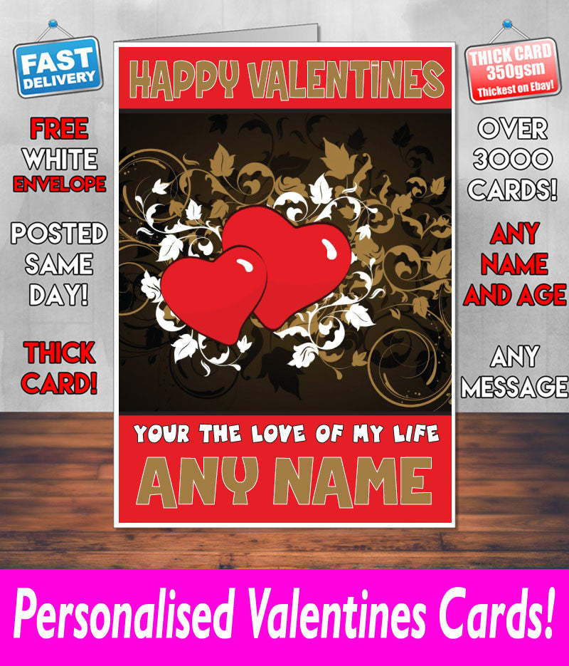 PERSONALISED HIS OR HERS Boyfriend Girlfriend Hubby Wife Lover Style KE69 Valentines Day Card