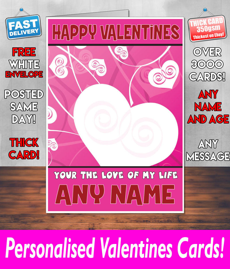 PERSONALISED HIS OR HERS Boyfriend Girlfriend Hubby Wife Lover Style KE70 Valentines Day Card