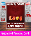 PERSONALISED HIS OR HERS Boyfriend Girlfriend Hubby Wife Lover Style KE71 Valentines Day Card