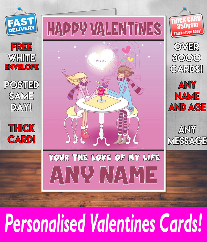 PERSONALISED HIS OR HERS Boyfriend Girlfriend Hubby Wife Lover Style KE73 Valentines Day Card