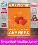 PERSONALISED HIS OR HERS Boyfriend Girlfriend Hubby Wife Lover Style KE87 Valentines Day Card