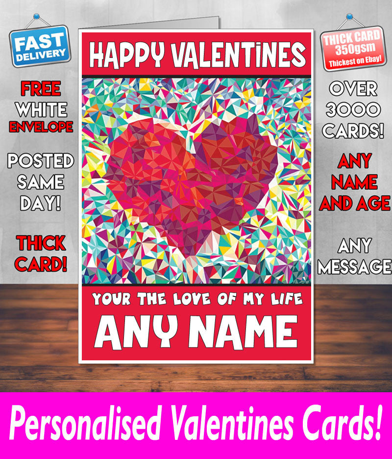 PERSONALISED HIS OR HERS Boyfriend Girlfriend Hubby Wife Lover Style KE89 Valentines Day Card