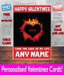 PERSONALISED HIS OR HERS Boyfriend Girlfriend Hubby Wife Lover Style KE93 Valentines Day Card