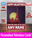 PERSONALISED HIS OR HERS Boyfriend Girlfriend Hubby Wife Lover Style KE96 Valentines Day Card