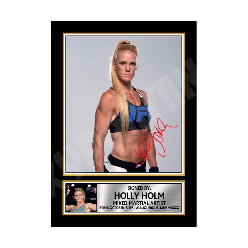 HOLLY HOLM Limited Edition MMA Wrestler Signed Print - MMA Wrestling