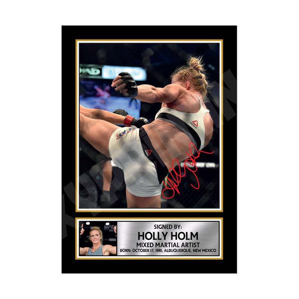 HOLLY HOLM 2 MMA Wrestler Printed Signature Print – MMA Wrestling