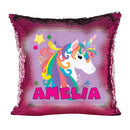 Unicorn 103 Personalised Hot Pink Magic Cushion including cushion insert