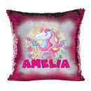 Unicorn 104 Personalised Hot Pink Magic Cushion including cushion insert
