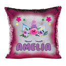 Unicorn 105 Personalised Hot Pink Magic Cushion including cushion insert