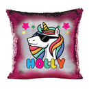 Unicorn 106 Personalised Hot Pink Magic Cushion including cushion insert