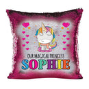 Unicorn 109 Personalised Hot Pink Magic Cushion including cushion insert
